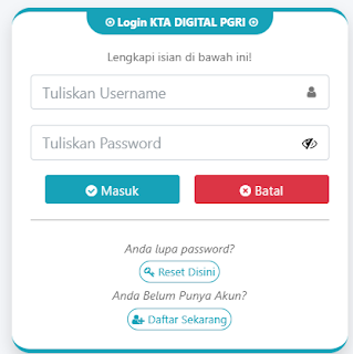 Register PGRI Aceh Jaya - Persatuan Guru Republik Indonesia Cabang Aceh Jaya